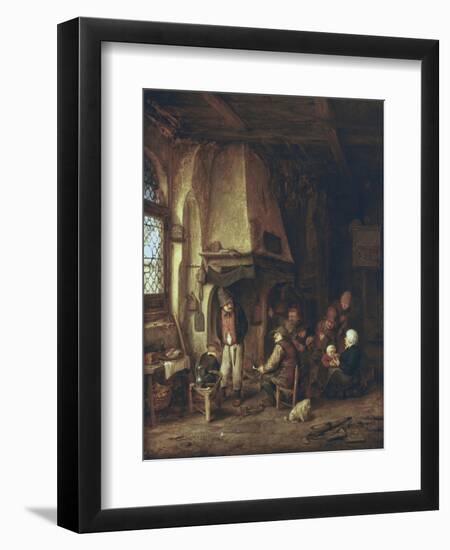 Skaters: Peasants in an Interior-Adriaen Van Ostade-Framed Art Print