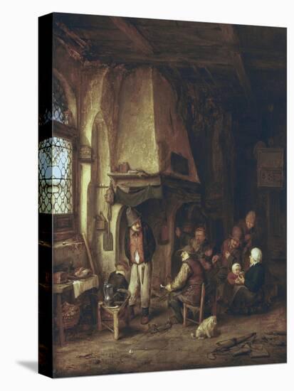 Skaters: Peasants in an Interior-Adriaen Van Ostade-Stretched Canvas
