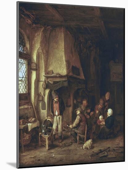 Skaters: Peasants in an Interior-Adriaen Van Ostade-Mounted Art Print