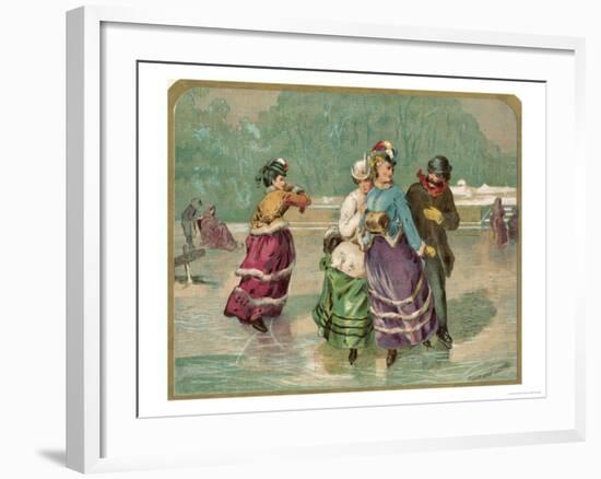 Skating Around the River-null-Framed Giclee Print