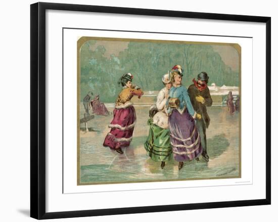 Skating Around the River-null-Framed Giclee Print