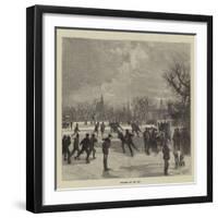 Skating at Oxford-null-Framed Giclee Print