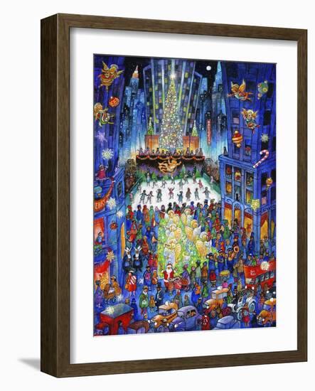 Skating at Rockefeller-Bill Bell-Framed Giclee Print