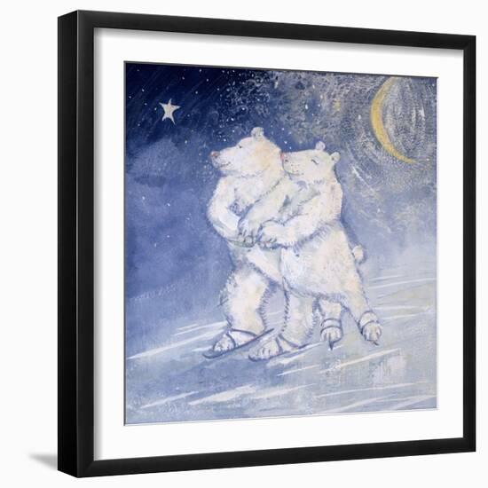 Skating by Moonlight-David Cooke-Framed Giclee Print