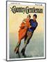 "Skating Couple," Country Gentleman Cover, February 1, 1928-McClelland Barclay-Mounted Giclee Print
