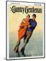 "Skating Couple," Country Gentleman Cover, February 1, 1928-McClelland Barclay-Mounted Premium Giclee Print