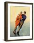 "Skating Couple,"February 1, 1928-McClelland Barclay-Framed Giclee Print