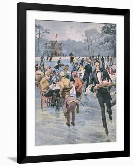 Skating Dutch Waiter-Alfredo Ortelli-Framed Art Print