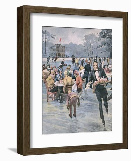 Skating Dutch Waiter-Alfredo Ortelli-Framed Art Print