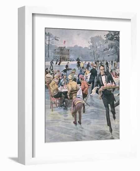 Skating Dutch Waiter-Alfredo Ortelli-Framed Art Print