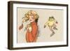 Skating Frog and Vamp-null-Framed Art Print