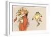 Skating Frog and Vamp-null-Framed Art Print