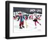 Skating Fun - Jack and Jill, February 1945-Beth Henninger-Framed Premium Giclee Print