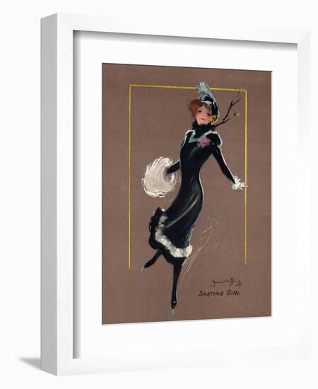 Skating Girl-Hamilton King-Framed Giclee Print