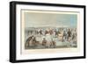 Skating in Central Park, New York, 1861 (Lithograph)-Winslow Homer-Framed Giclee Print