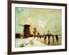 Skating In Holland, 1890-1900-Johan Barthold Jongkind-Framed Giclee Print