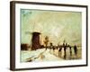 Skating In Holland, 1890-1900-Johan Barthold Jongkind-Framed Giclee Print