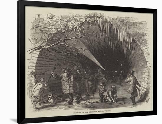 Skating in the Regent's Canal Tunnel-null-Framed Giclee Print