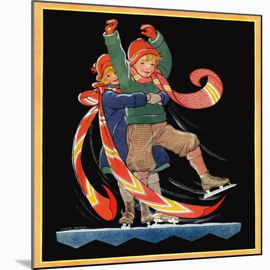 Skating Lesson - Child Life-Hazel Frazee-Mounted Giclee Print