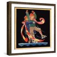 Skating Lesson - Child Life-Hazel Frazee-Framed Giclee Print