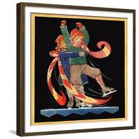 Skating Lesson - Child Life-Hazel Frazee-Framed Giclee Print