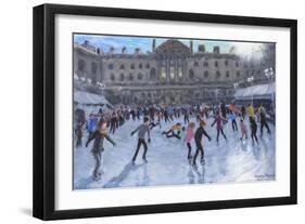 Skating,Midday, Somerset House, 2013 (oil on canvas)-Andrew Macara-Framed Giclee Print