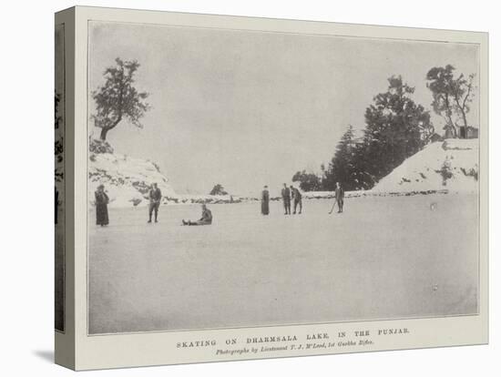 Skating on Dharmsala Lake, in the Punjaub-null-Stretched Canvas