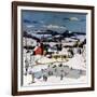 "Skating on Farm Pond,"January 1, 1950-Paul Sample-Framed Giclee Print