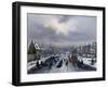 Skating on the Ice-Louis Claude Mallebranche-Framed Giclee Print