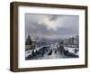 Skating on the Ice-Louis Claude Mallebranche-Framed Giclee Print