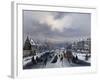 Skating on the Ice-Louis Claude Mallebranche-Framed Giclee Print