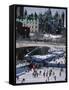 Skating on the Rideau Canal - Ottawa, Ontario, Canada-null-Framed Stretched Canvas