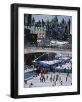 Skating on the Rideau Canal - Ottawa, Ontario, Canada-null-Framed Photographic Print