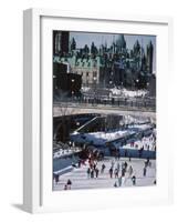 Skating on the Rideau Canal - Ottawa, Ontario, Canada-null-Framed Photographic Print