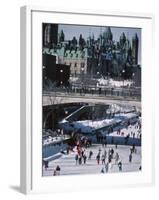 Skating on the Rideau Canal - Ottawa, Ontario, Canada-null-Framed Photographic Print