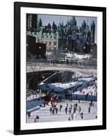 Skating on the Rideau Canal - Ottawa, Ontario, Canada-null-Framed Photographic Print