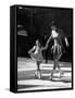 Skating Partners Helen Ann Rousselle and Gerri Richardson Ending Figure with Dainty Curtsy-null-Framed Stretched Canvas