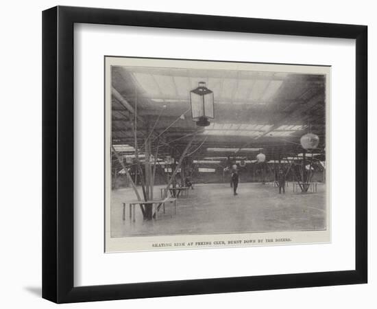 Skating Rink at Peking Club, Burnt Down by the Boxers-null-Framed Giclee Print