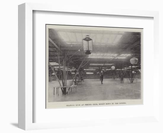 Skating Rink at Peking Club, Burnt Down by the Boxers-null-Framed Premium Giclee Print