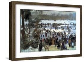 Skating Runners In The Bois De Bologne-Pierre-Auguste Renoir-Framed Art Print