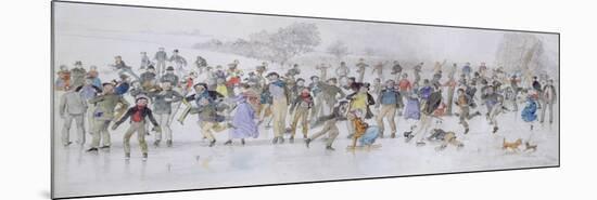 Skating Scene (Pen and Ink and W/C on Paper)-Charles Altamont Doyle-Mounted Premium Giclee Print