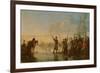 Skating Scene with the Maas at Dordrecht, C.1655-60-Aelbert Cuyp-Framed Giclee Print