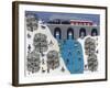 Skating under the Train Trestle-Gordon Barker-Framed Giclee Print