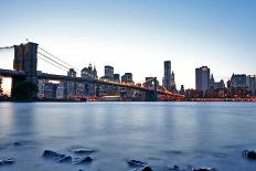 New York, Brooklyn Bridge and Lower Manhattan-Skaya-Photographic Print
