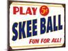 Skeeball Sign-Retroplanet-Mounted Premium Giclee Print