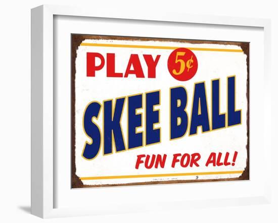 Skeeball Sign-Retroplanet-Framed Giclee Print