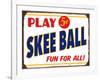 Skeeball Sign-Retroplanet-Framed Giclee Print