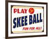 Skeeball Sign-Retroplanet-Framed Giclee Print