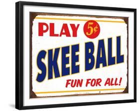 Skeeball Sign-Retroplanet-Framed Giclee Print