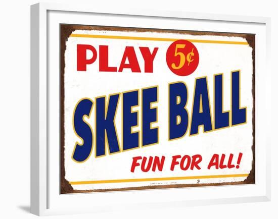 Skeeball Sign-Retroplanet-Framed Giclee Print